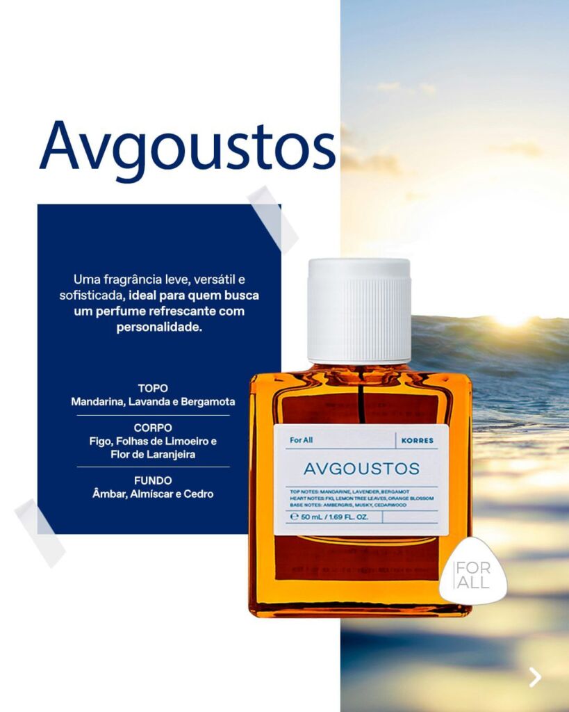 Perfume de Figo: 26 perfumes com a nota de figo em evidência 23 Perfume unissex Korres Avgoustos