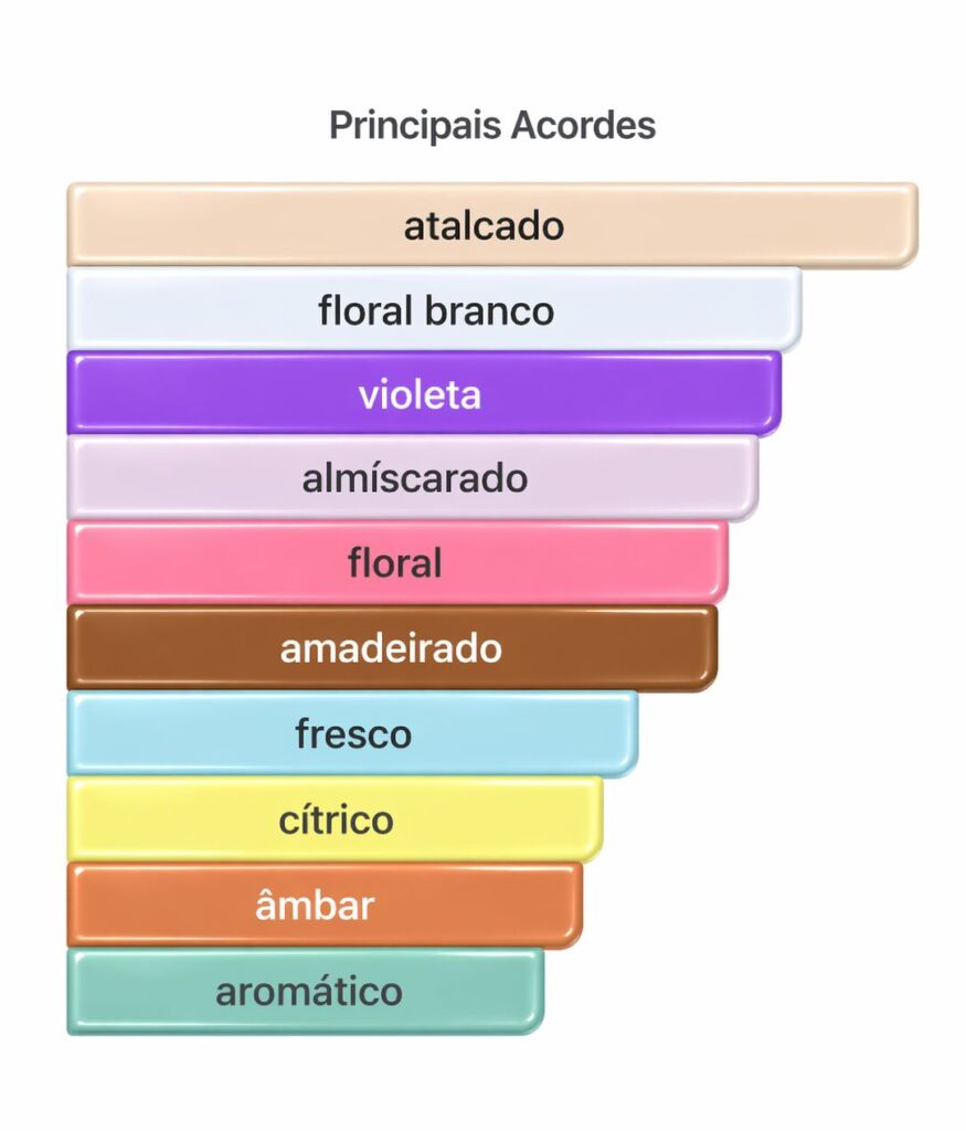 Principais acordes do perfume Accordes Harmonia O Boticário