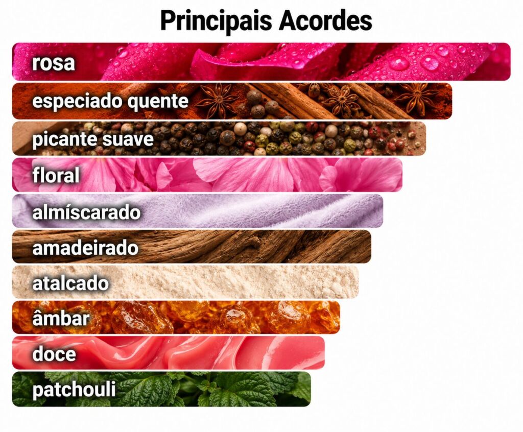 Contratipos Kayali: lista de perfumes inspirados em fragrâncias da marca 64 Acordes do perfume Kayali Sweet Diamond Pink Pepper