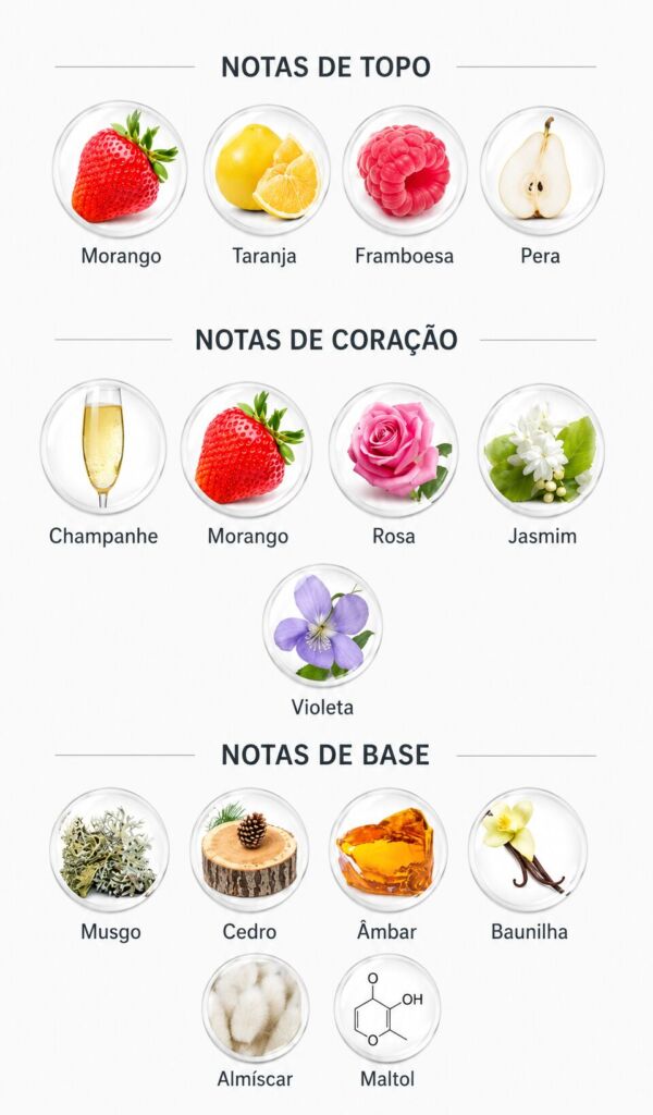 Pirâmide olfativa Instance Morango Irresistível Eudora