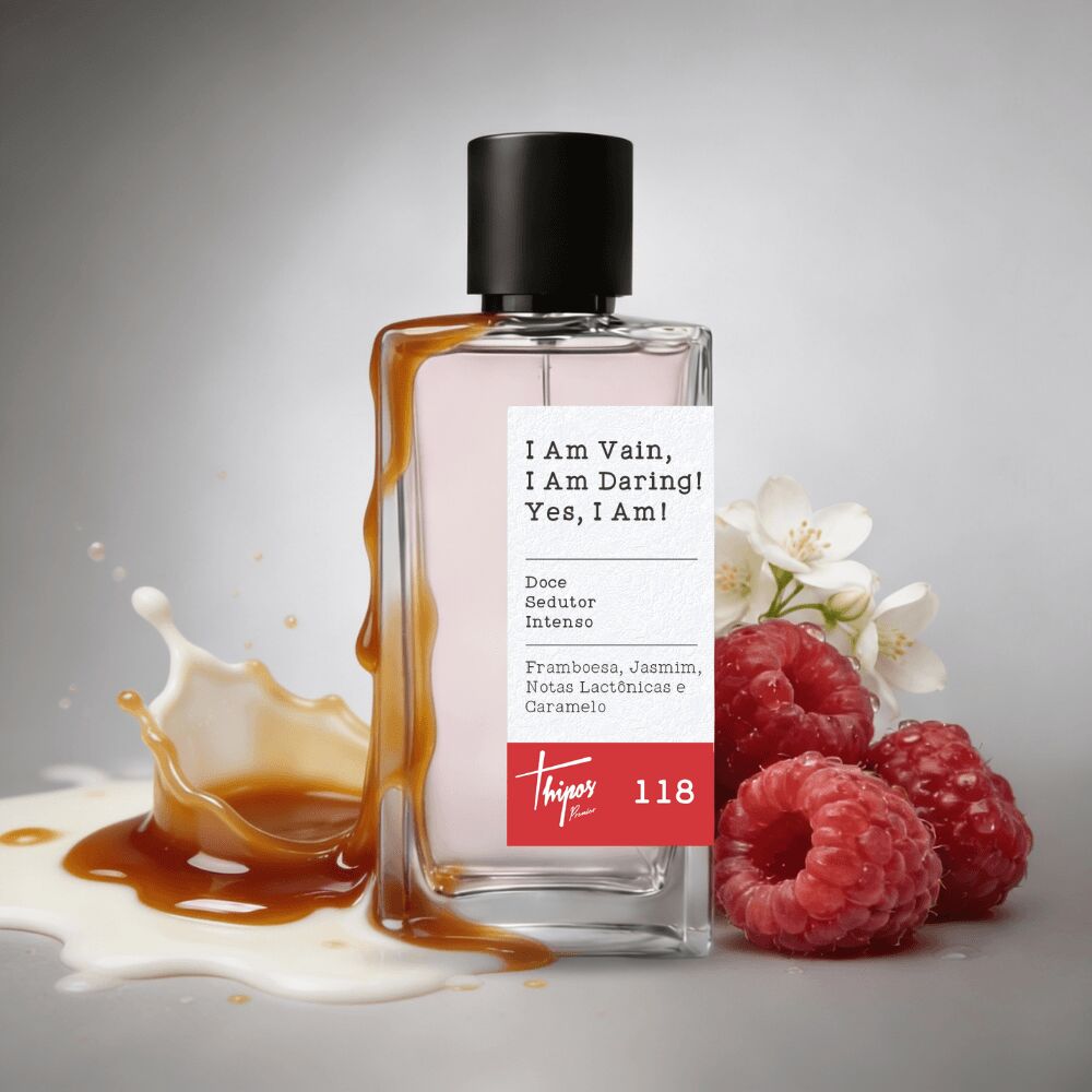 Perfumes lactônicos: 10 opções de perfume com nota de leite 23 Perfume Thipos 118 I Am Vain, I Am Daring! Yes, I Am!