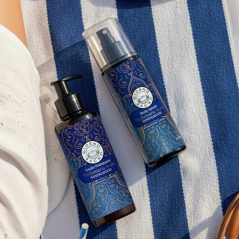 Body Splash e Loção Hidratante Giorno Bagno Sandalwood