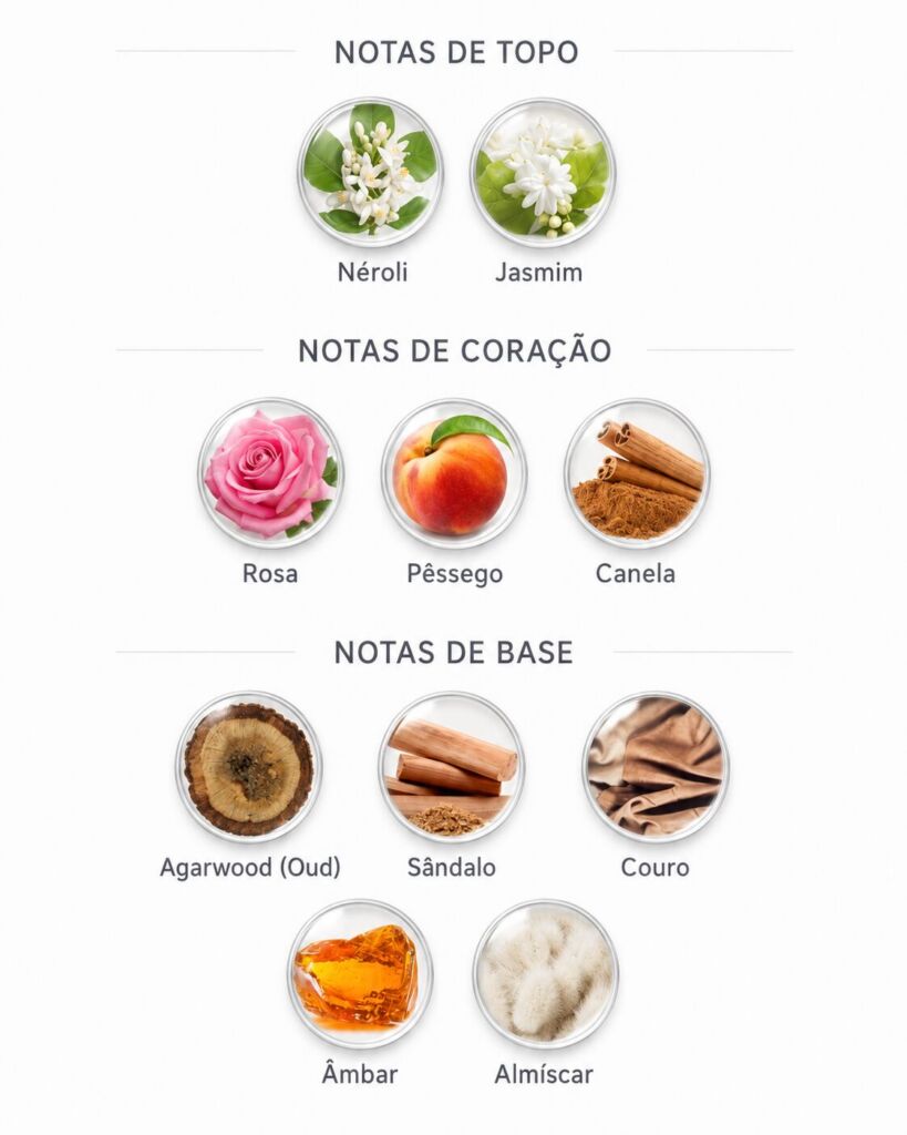 Notas do Perfume Sandal Wood Klauk inspirado em Santal Royal Guerlain