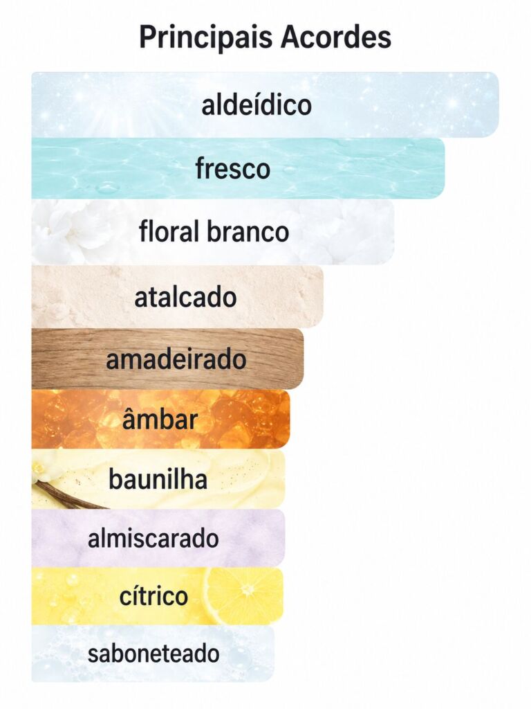 Acordes do perfume Touch Blanc Le botanic